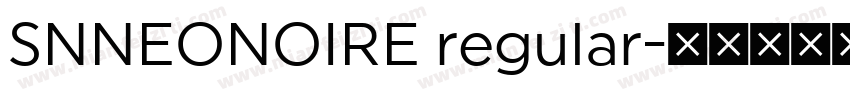SNNEONOIRE regular字体转换